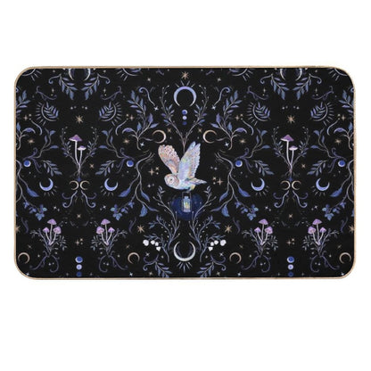 Owl Moonlight  Fade-Resistant Bath Mat