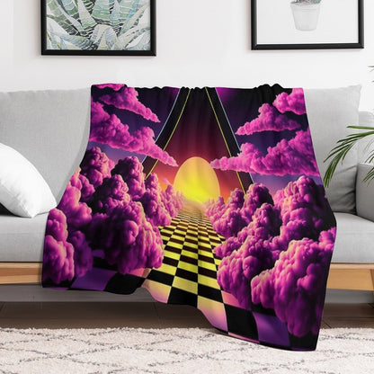1980's Retrowave 7 Gift-ready Throw Blanket