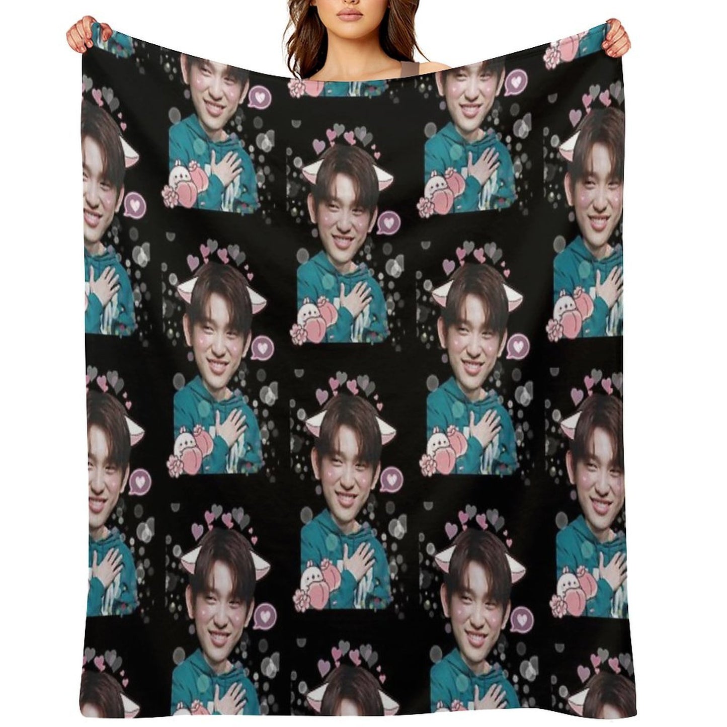 Peach Boi Jinyoung Machine-washable Throw Blanket