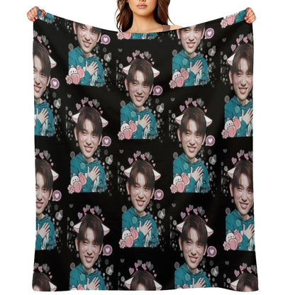 Peach Boi Jinyoung Machine-washable Throw Blanket