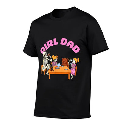 Girl Dad Skeletons Family Father And Daughters  Wrinkle-resistant T-Shirt