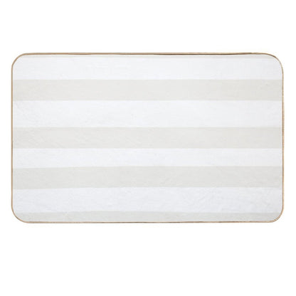 Cream And White Horizontal Line - Stripe Pattern Pairs Dulux 2022 Popular Colour Cliff Walk - Color Trends  Fade-Resistant Bath Mat