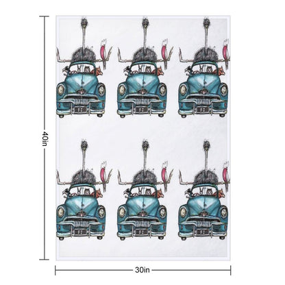 FJ Aussie Party Travel-friendly Throw Blanket
