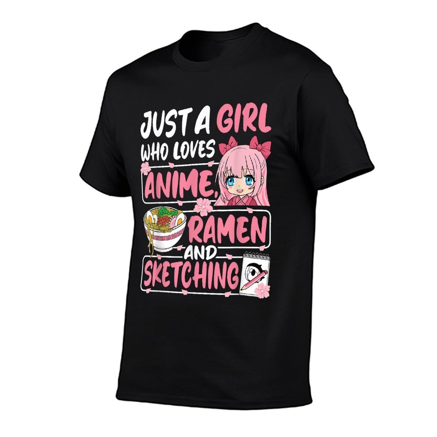 Just A Girl Who Loves Anime Ramen And Sketching Japan Otaku  Lightweight T-Shirt