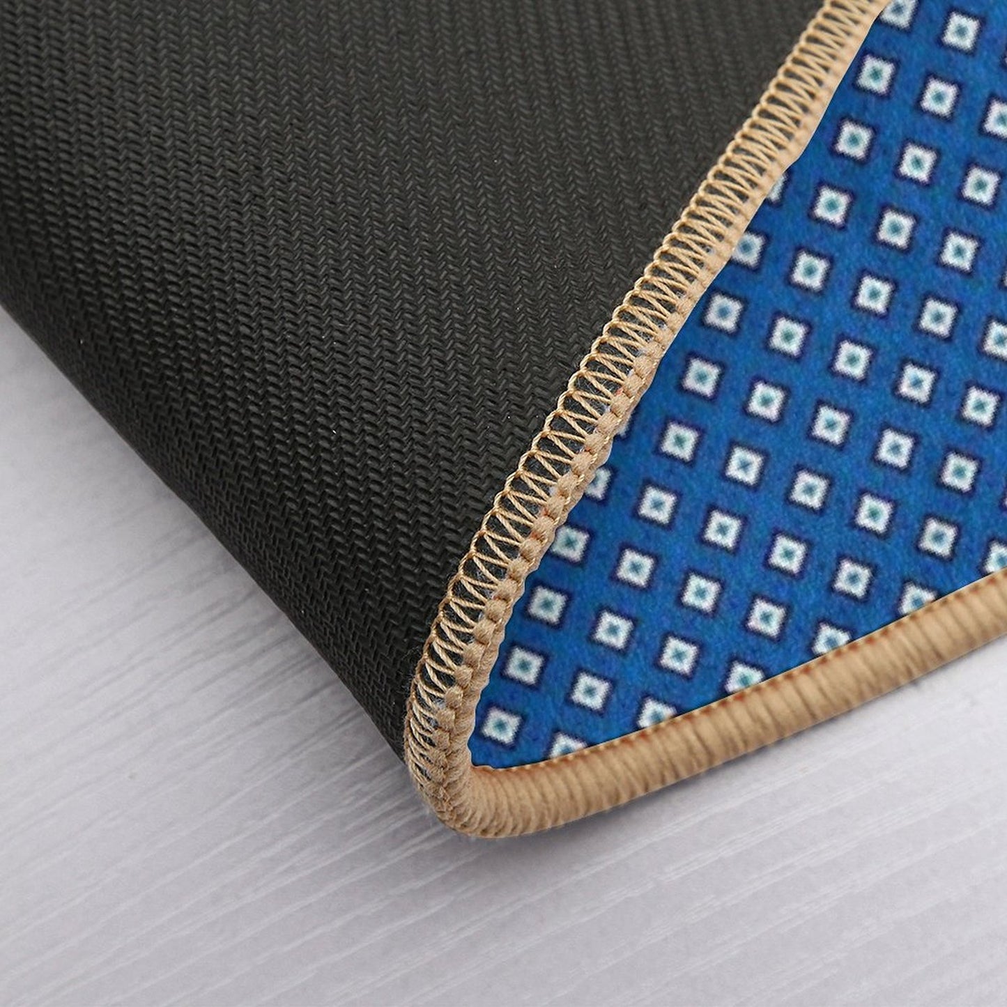 Into The Deep Blue Sea of White Diamonds  Pet-Safe Bath Mat