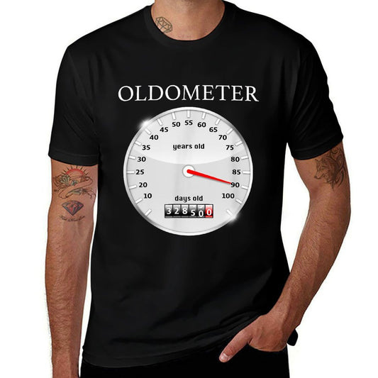 Oldometer 90 Years Old Vintage 90th Birthday  Stretchy T-Shirt
