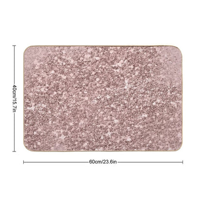 Rose Gold Glitter Dust II Durable Bath Mat