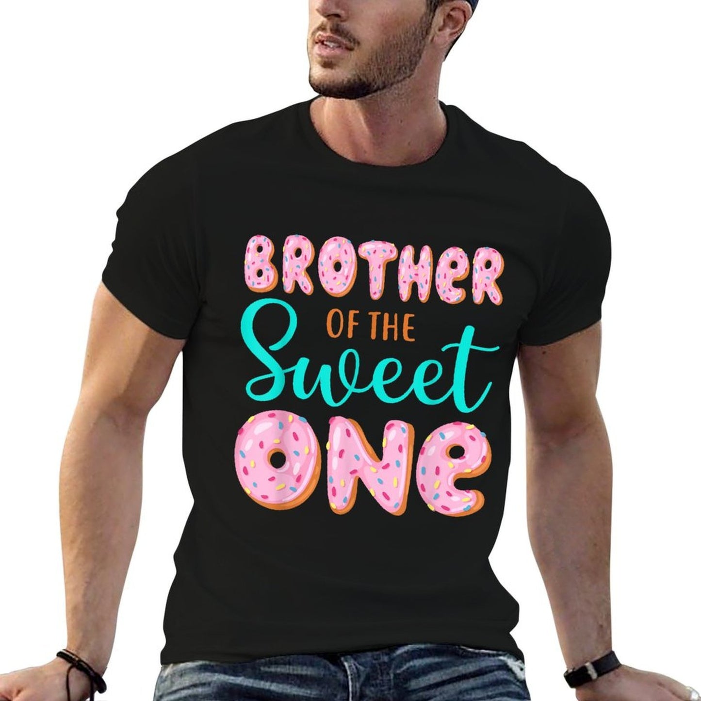 Brother of The Sweet One First Birthday Matching Family  Tagless Design T-Shirt