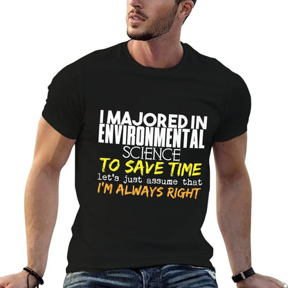 Environmental Science Major Gift for Back to School Gift Premium  Ribbed Collar T-Shirt