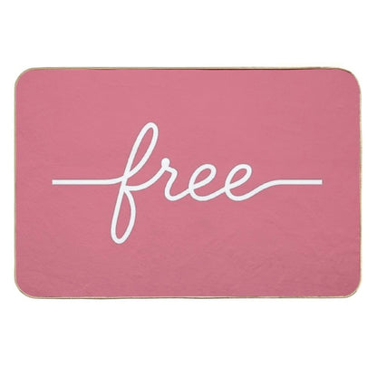 Line Shaped Into The Word Free  Repositionable Bath Mat