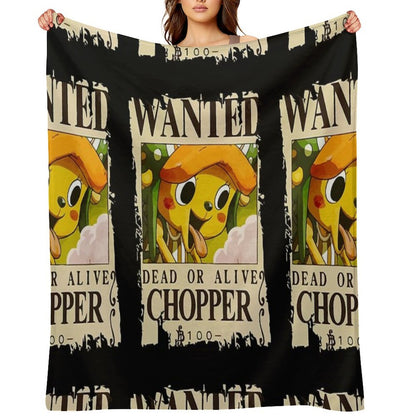 Wanted Dead Or Alive Tony Tony Chopper Machine-washable Throw Blanket