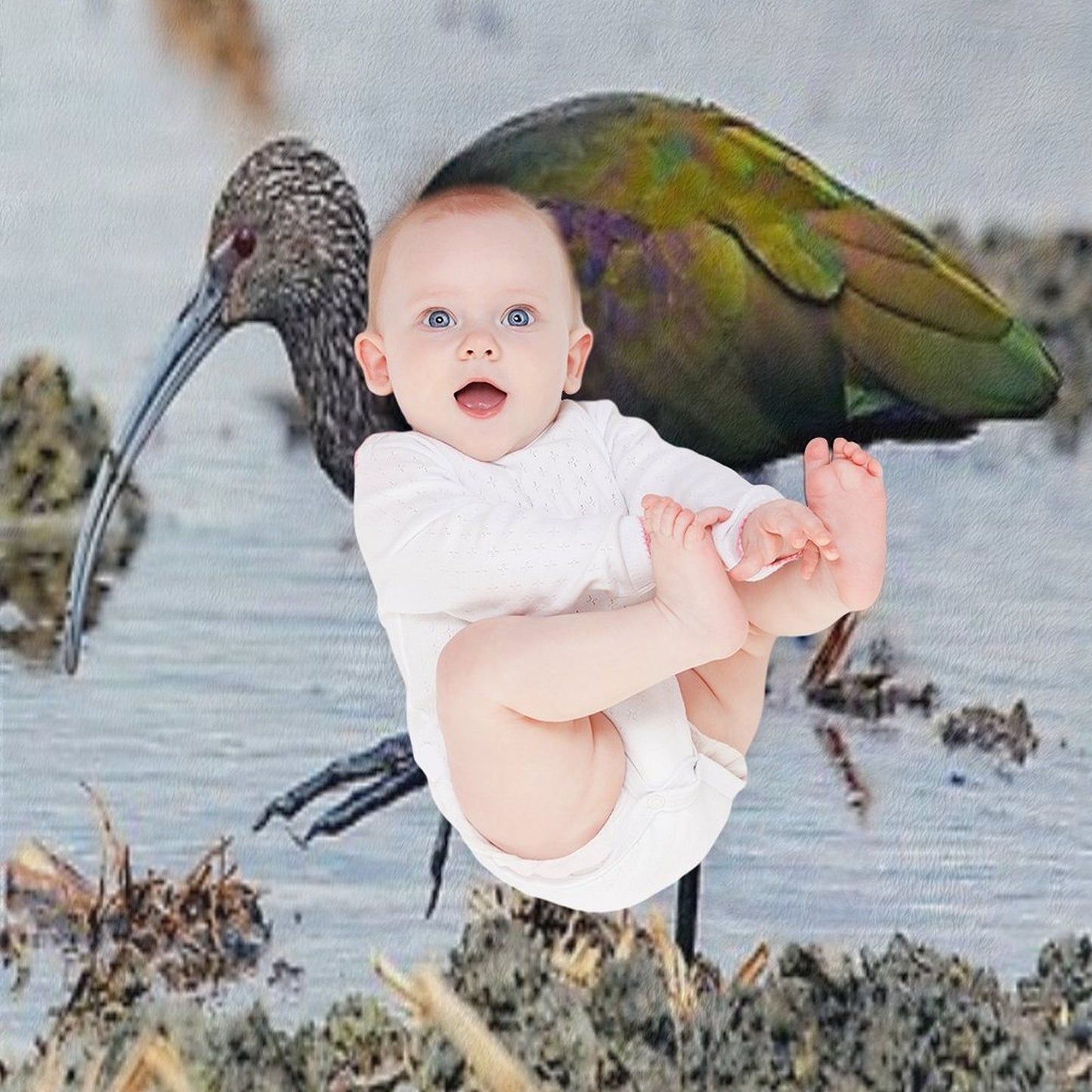 Glossy Ibis Shrink-resistant Throw Blanket