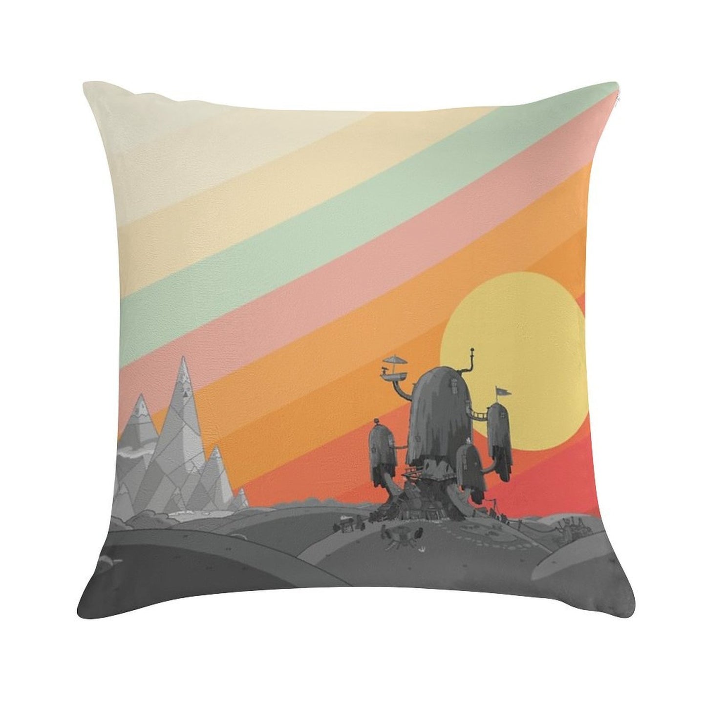 Land Of Ooo (Adventure Time) Soft Fade-Resistant Throw Pillow