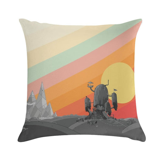 Land Of Ooo (Adventure Time) Soft Fade-Resistant Throw Pillow