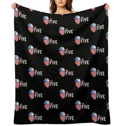 Fox News The Five Eagle Logo Sustainable Throw Blanket