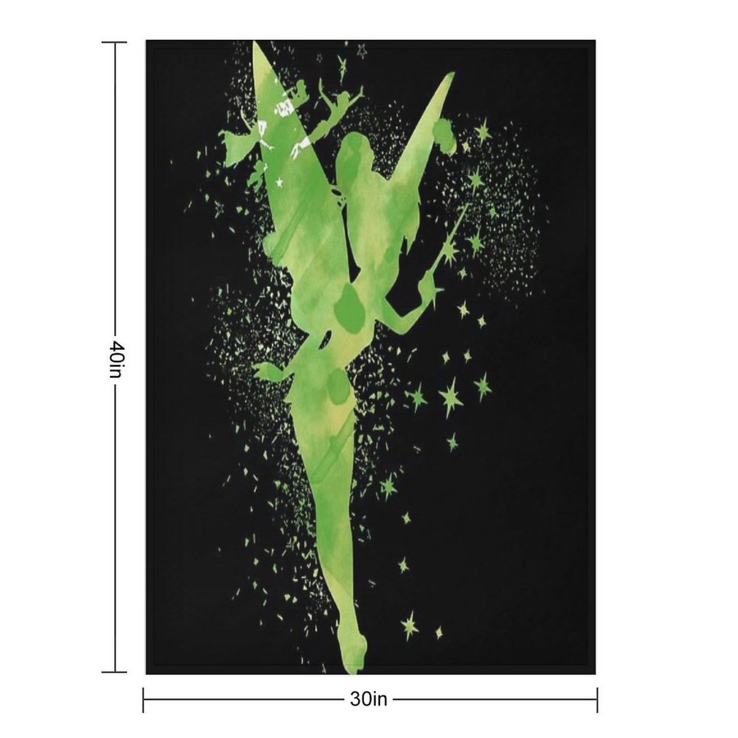 Tinker Bell Fairy Travel-friendly Throw Blanket