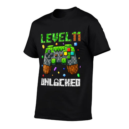 Birthday Boy Level 11 Unlocked 11th Birthday Game Pixel Comfortable T-Shirt