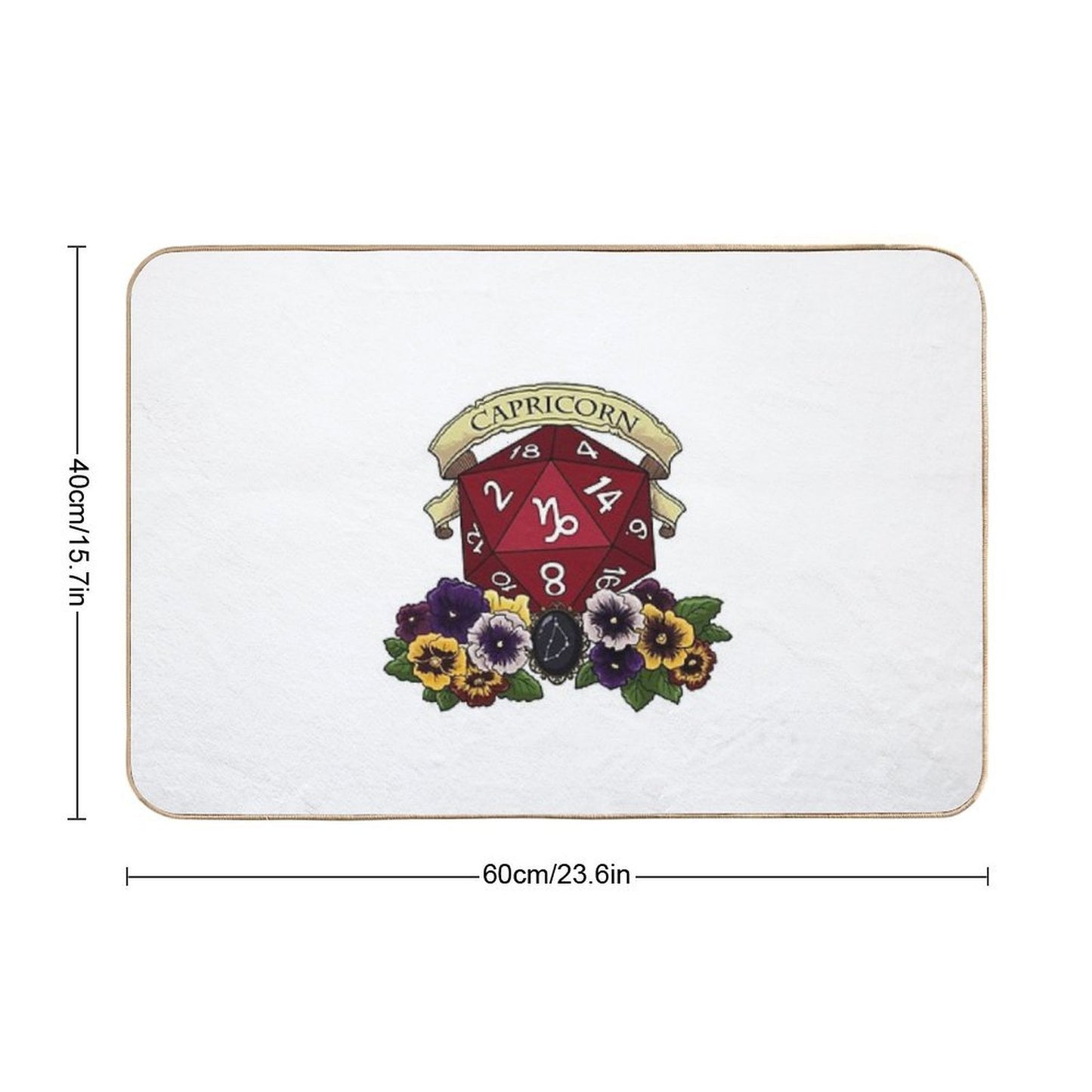 Dice Capricorn  Pet-Safe Bath Mat