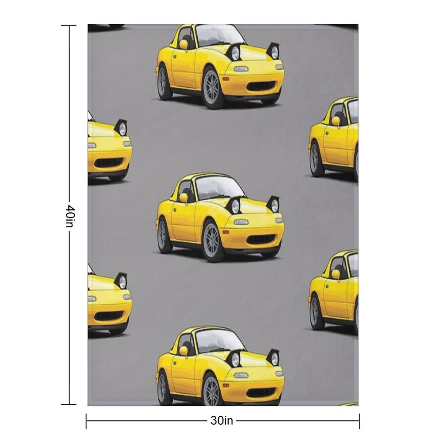 Mx5  Miata NA MK1 Illustration Wrinkle-free Throw Blanket