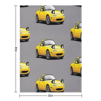 Mx5  Miata NA MK1 Illustration Wrinkle-free Throw Blanket
