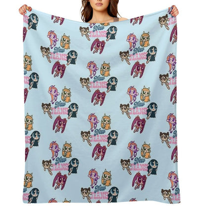 NewJeans Powerpuff Girls Lightweight Throw Blanket