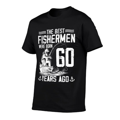 60 Year Old Gift Men Fisherman 60 Birthday Fishing 60th BDay  Quick-drying T-Shirt
