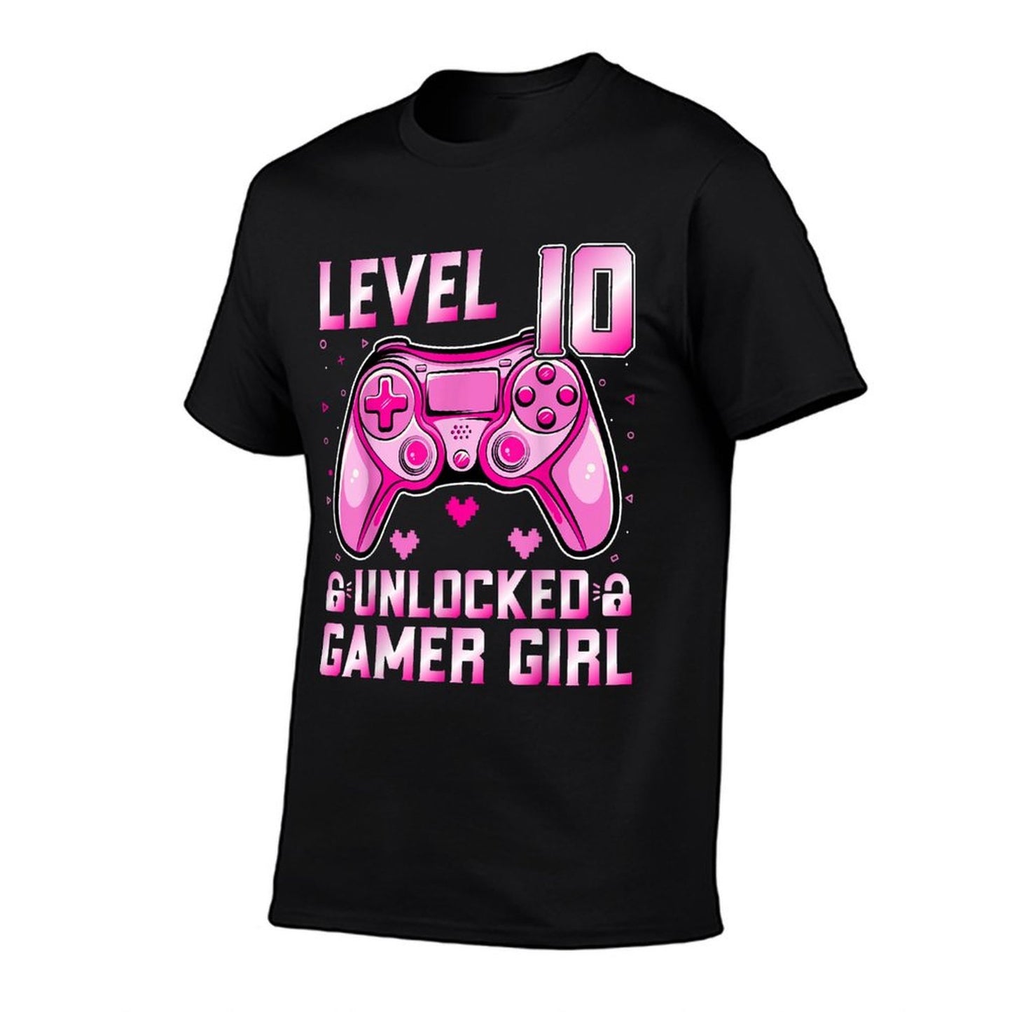 Level 10 Unlocked Gamer Girl Video Gamer 10th Birthday Comfortable T-Shirt