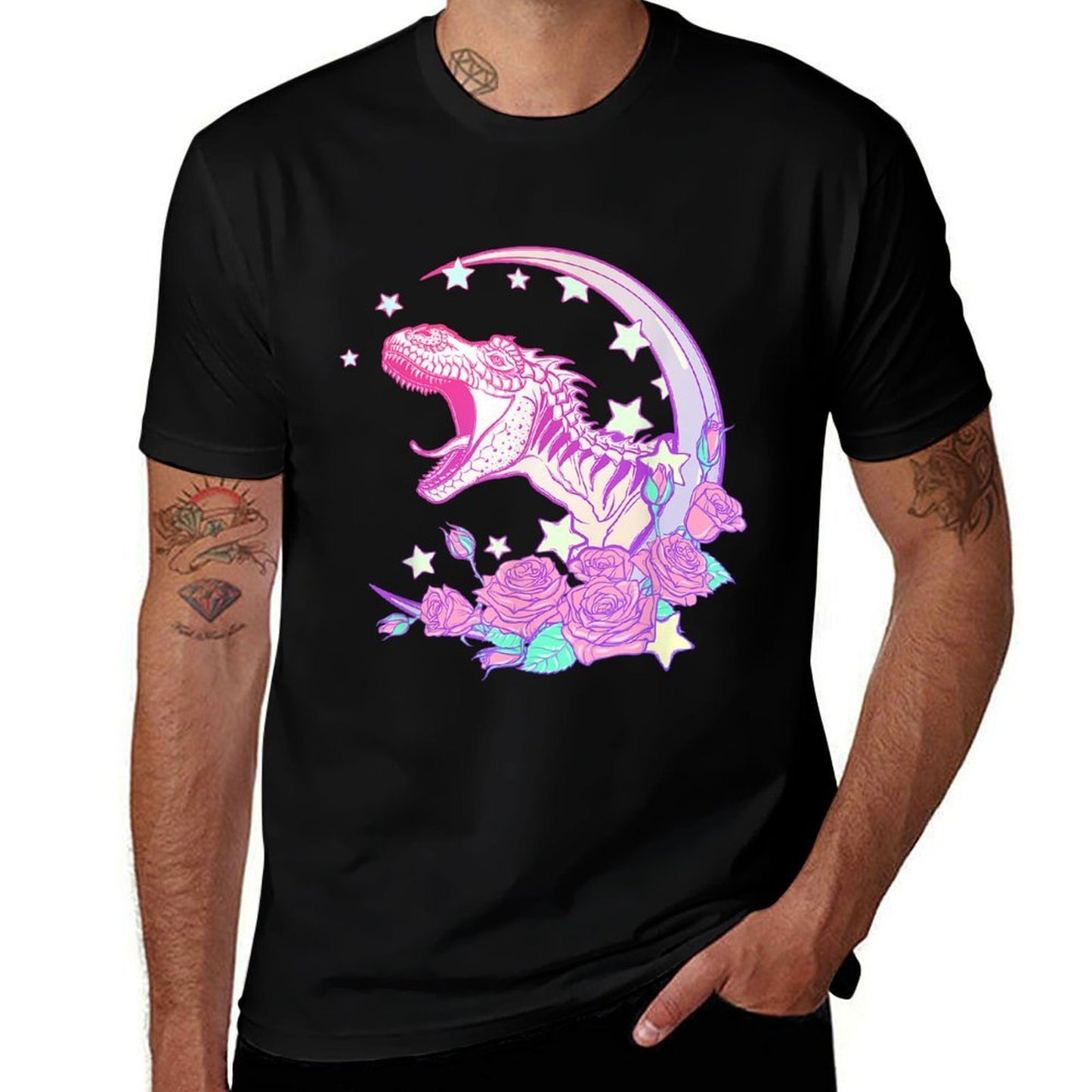 Pastel Goth Trex - Vaporwave Aesthetic  Rolled Sleeves T-Shirt