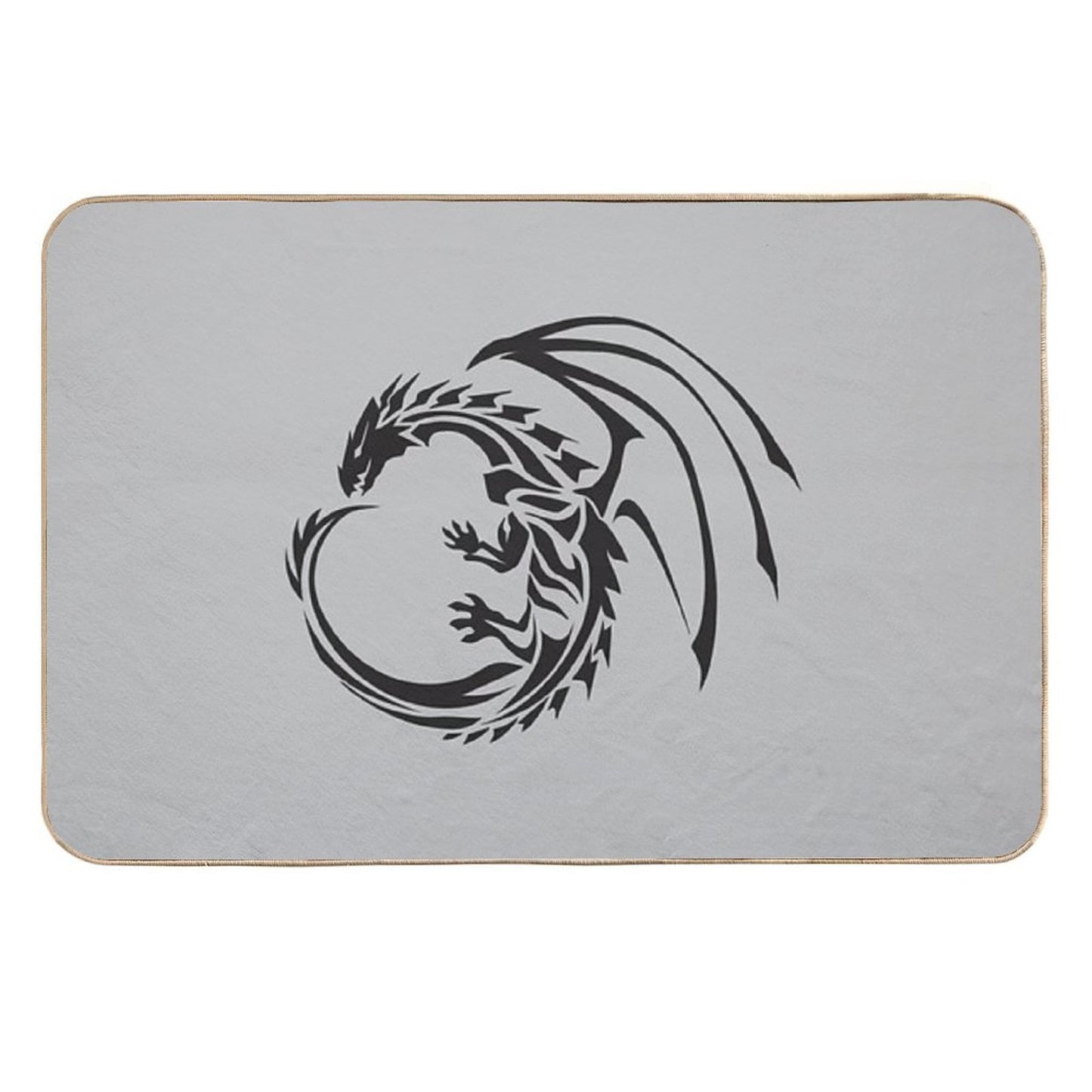 Color Art Black Dragon  Easy Maintenance Bath Mat