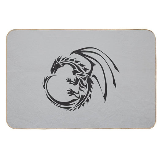 Color Art Black Dragon  Easy Maintenance Bath Mat