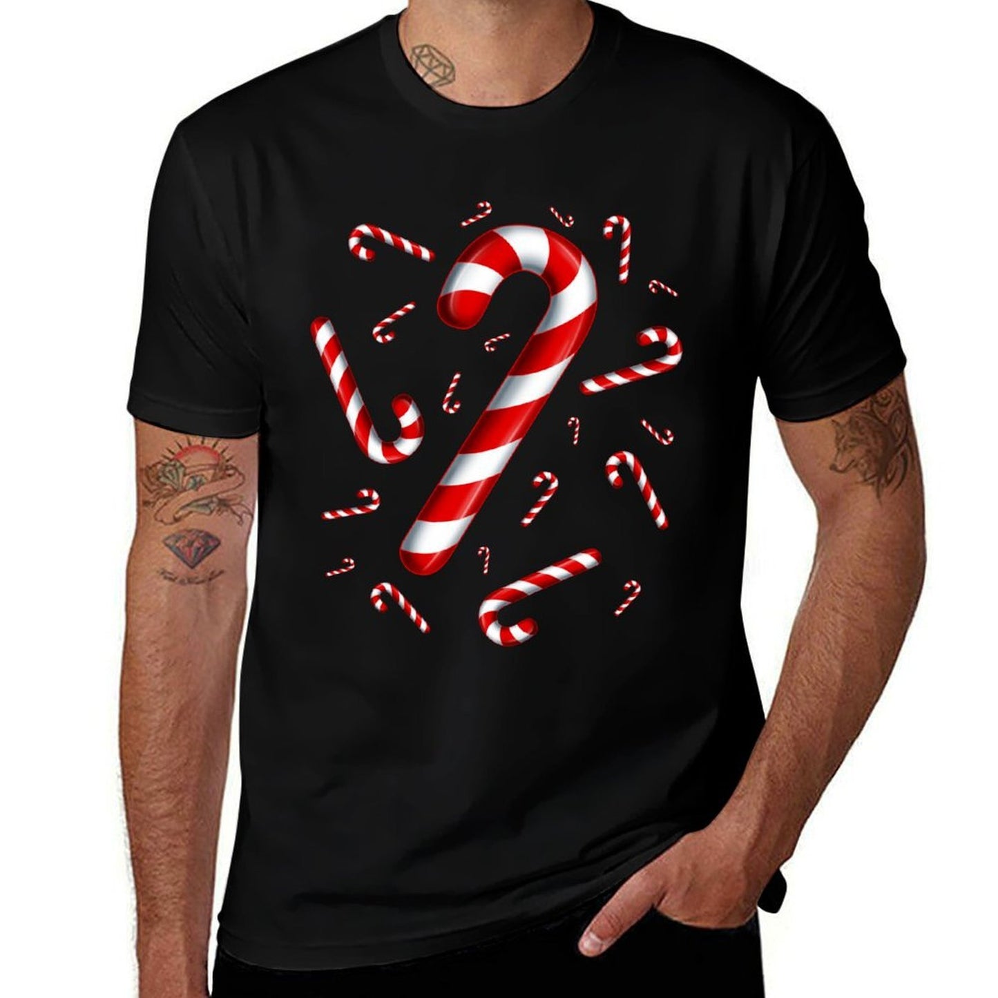 Candy Cane Christmas Candy Matching Family  Soft T-Shirt