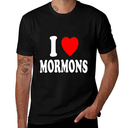 I Heart (Love) Mormons Religion Culture Mormonism  Oversized Silhouette T-Shirt