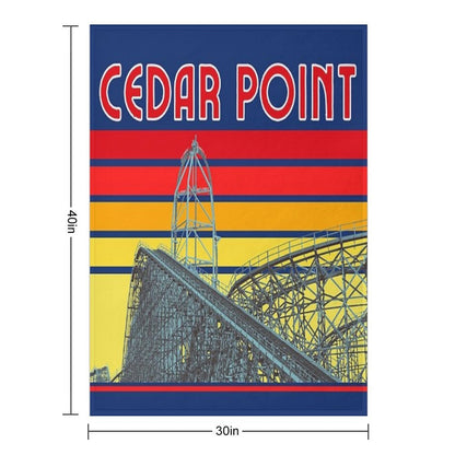 Vintage Cedar Point Easy Care Throw Blanket