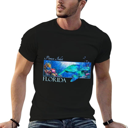 Ponce Inlet Florida Vacation Swimming Sea Turtle  Versatile T-Shirt