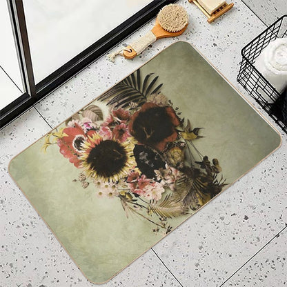 Garden Skull Light  Stain-Proof Bath Mat