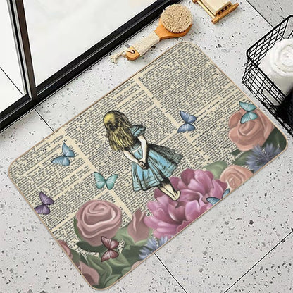 Alice In Wonderland - Wonderland Garden  Slip-Resistant Bath Mat
