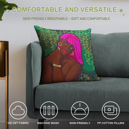 Empowered Woman Art Print Soft Gift Ready Throw Pillow