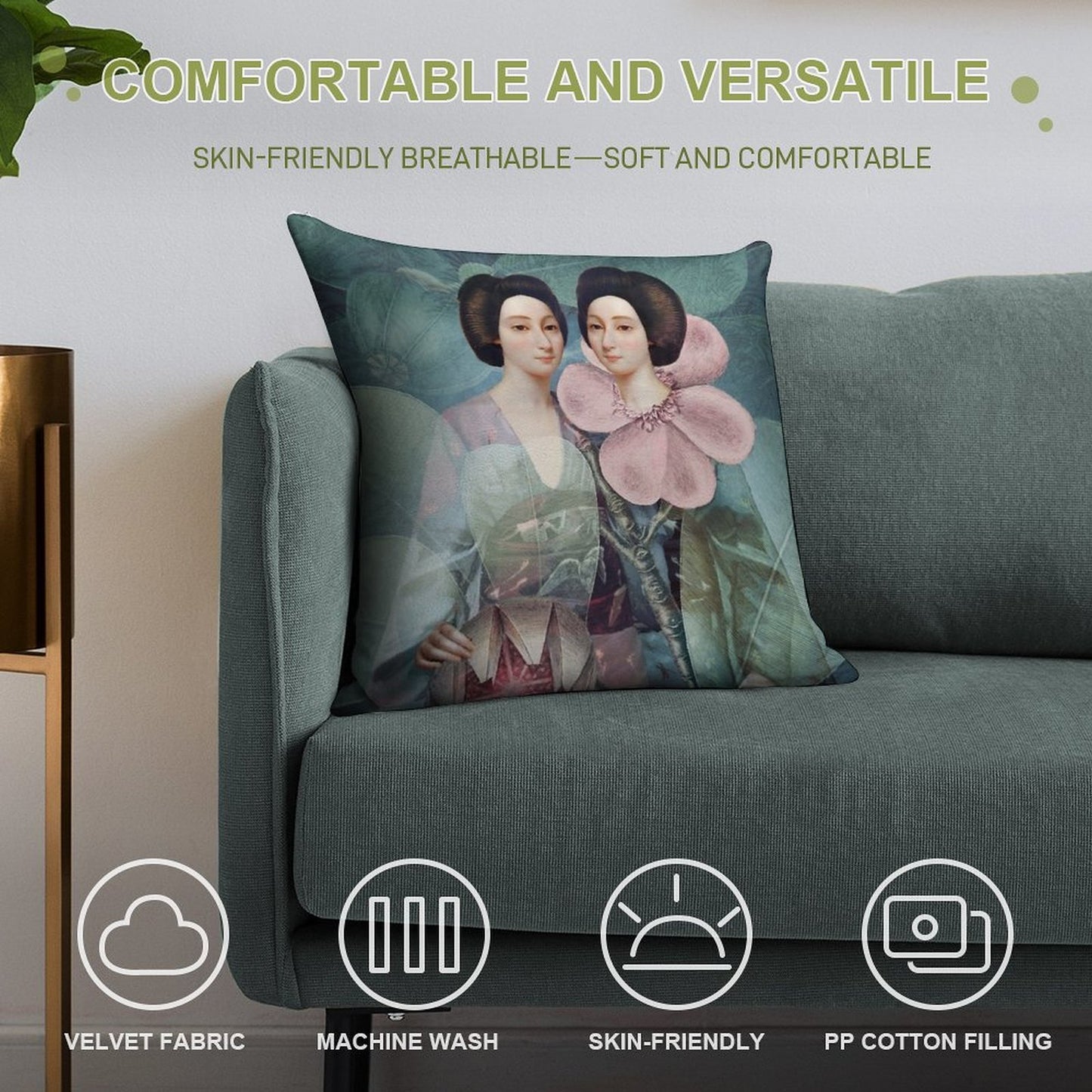 MF83YO7URCOVV Soft Luxury Feel Throw Pillow