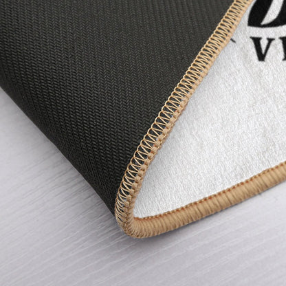 Virgo Simple Black Art  Long-Lasting Bath Mat