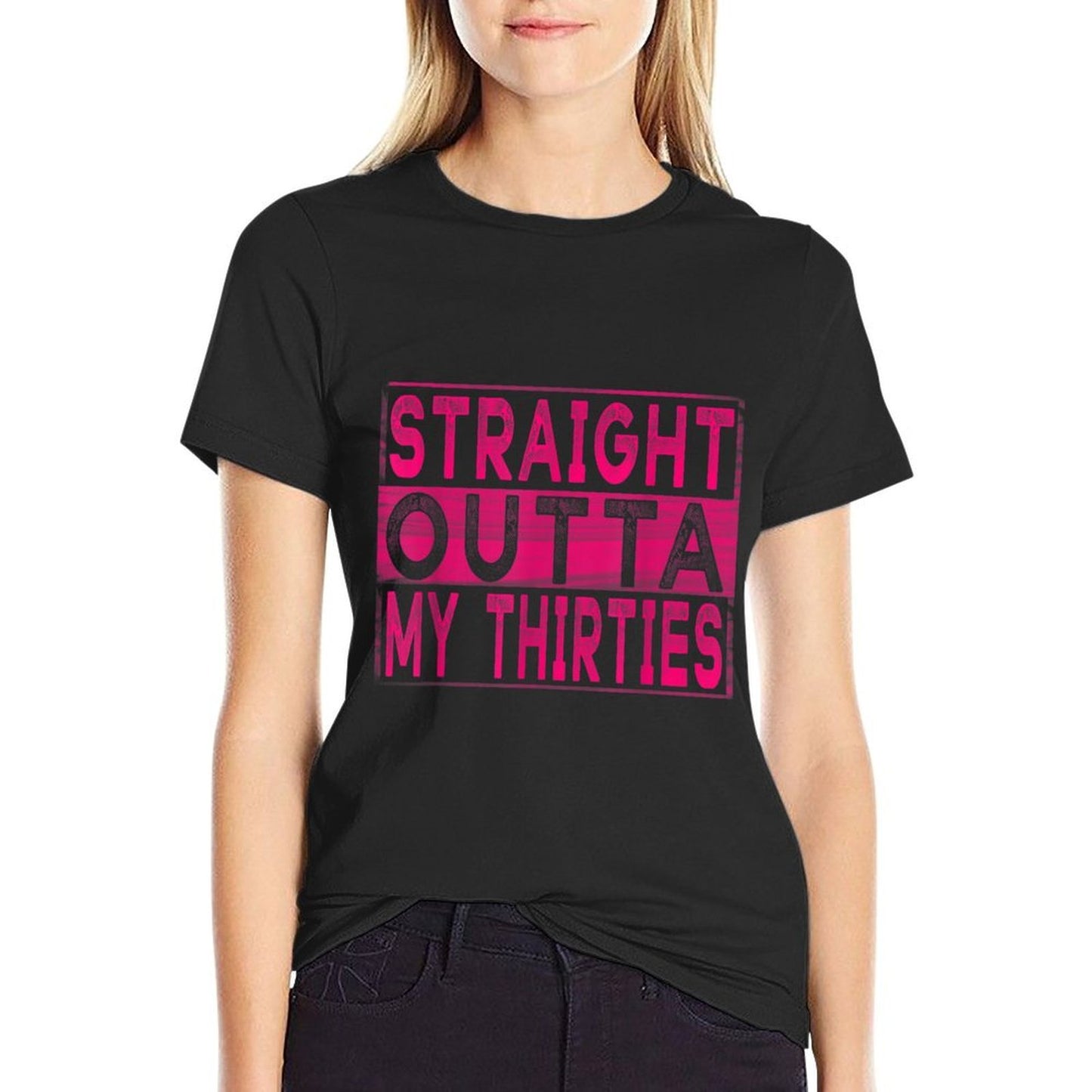 Straight Outta My Thirties - Vintage 40th Birthday  Moisture-wicking T-Shirt