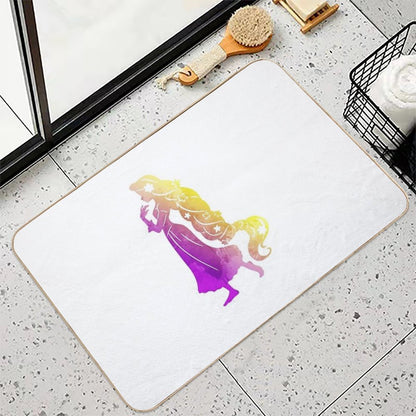 Princess Inspired Silhouette  Easy Maintenance Bath Mat