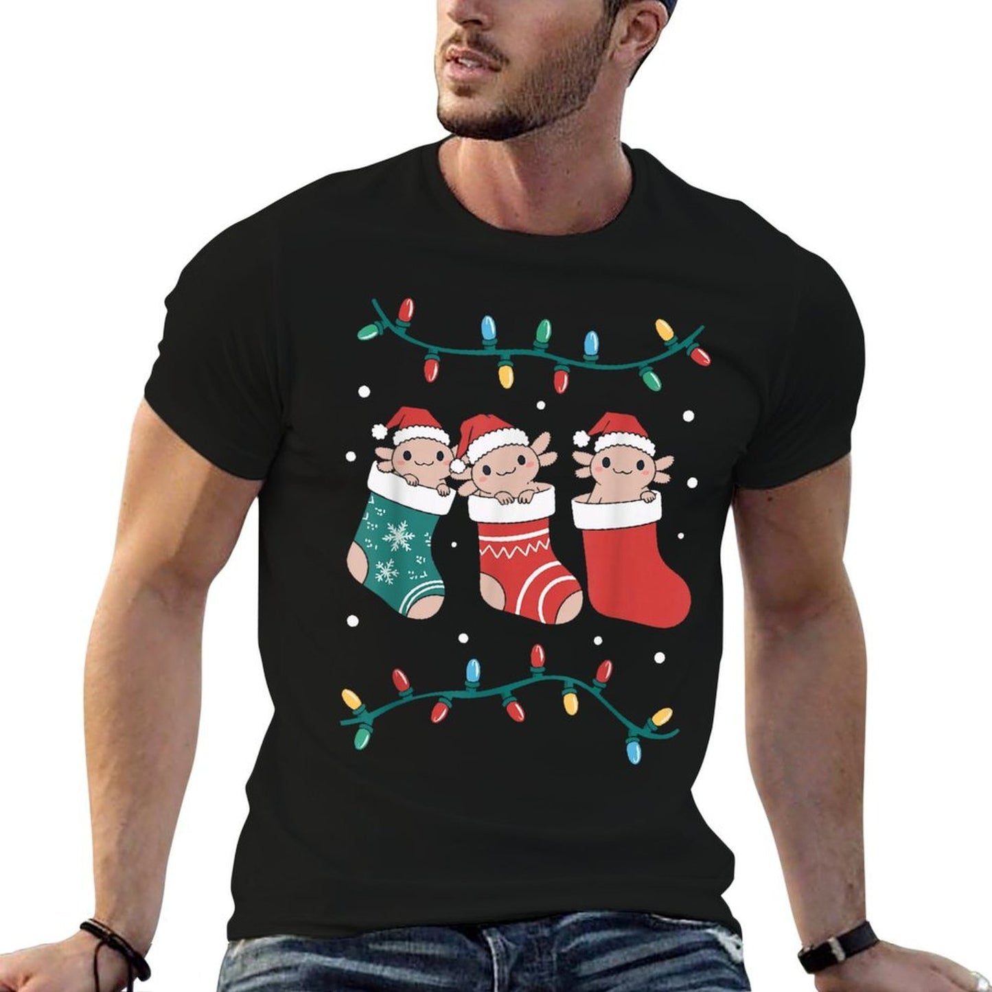 Axolotl Christmas  Vintage-inspired T-Shirt