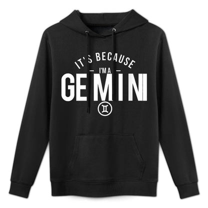 It's Because I'm A Gemini - Astrology Zodiac Sign Birthday Pilling-Resistant Hoodie
