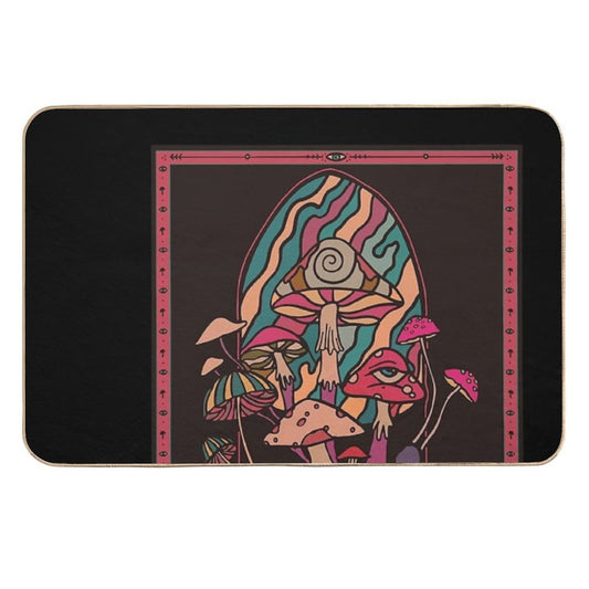 The Mushroom Tribe  Garden of Shrooms  Pet-Safe Bath Mat