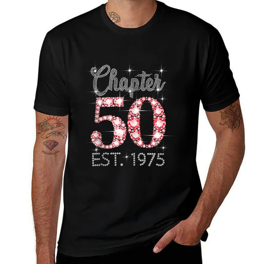 Chapter 50 EST 1975 Happy 50Th Birthday Girl Men Women  Stretchy T-Shirt