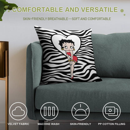 Betty Boop Soft Reinforced Edging Throw Pillow