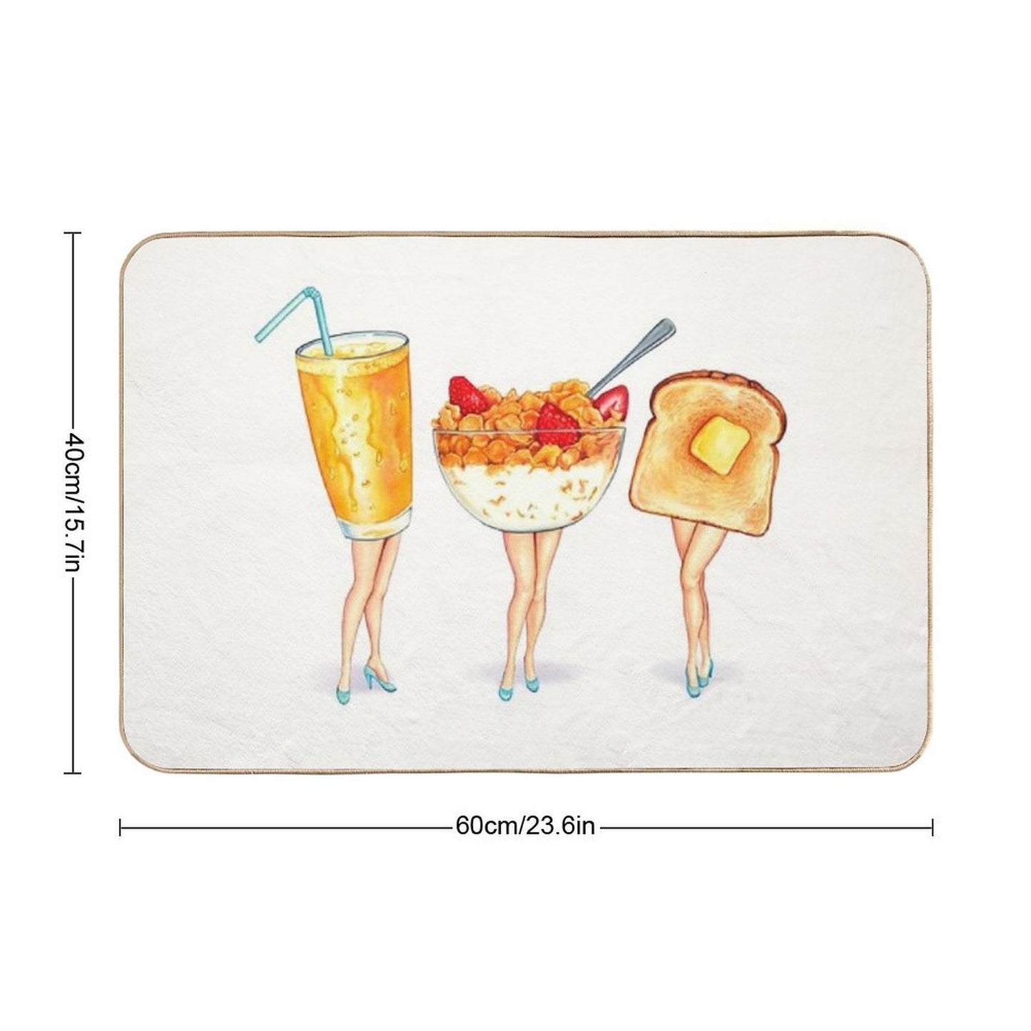 Breakfast Pin-Ups  Versatile Bath Mat