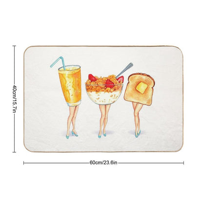 Breakfast Pin-Ups  Versatile Bath Mat