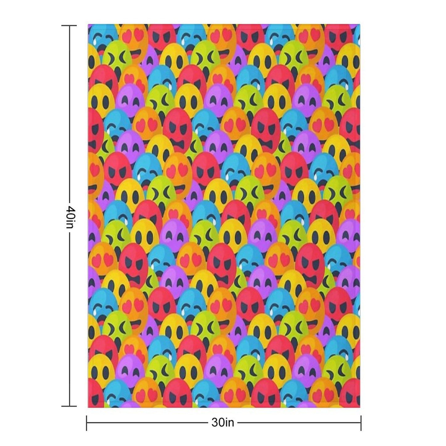 A Lot of Emojis Are Looking at You Eco-conscious Throw Blanket