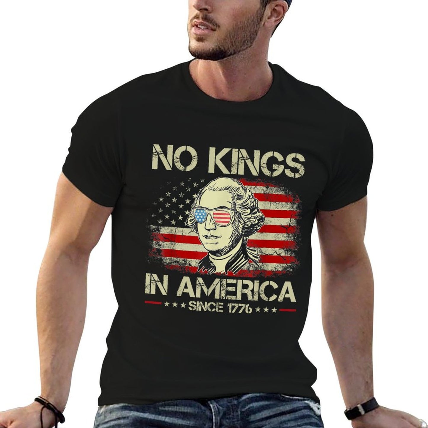 No Kings In America Since 1776 George Washington USA  Versatile T-Shirt